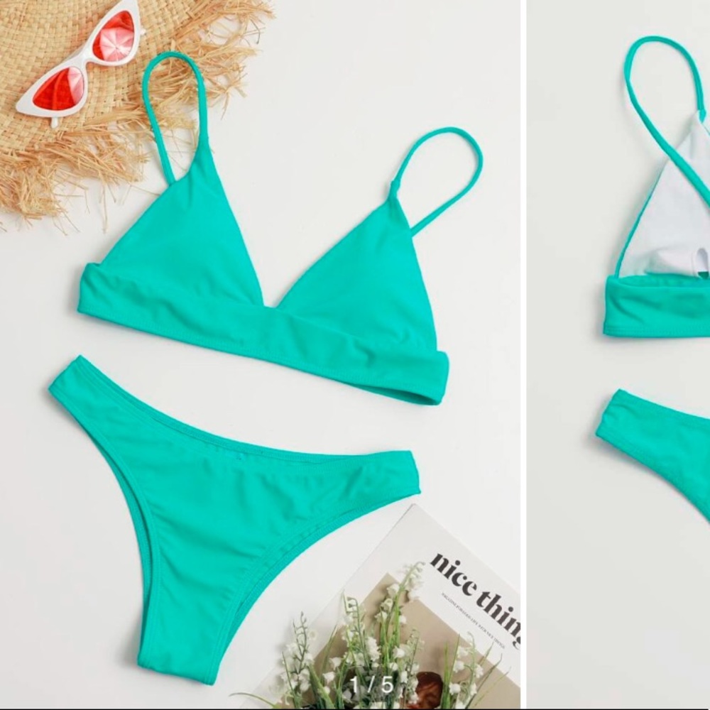 SHEIN V-neck Triangle Bikini Swimsuit